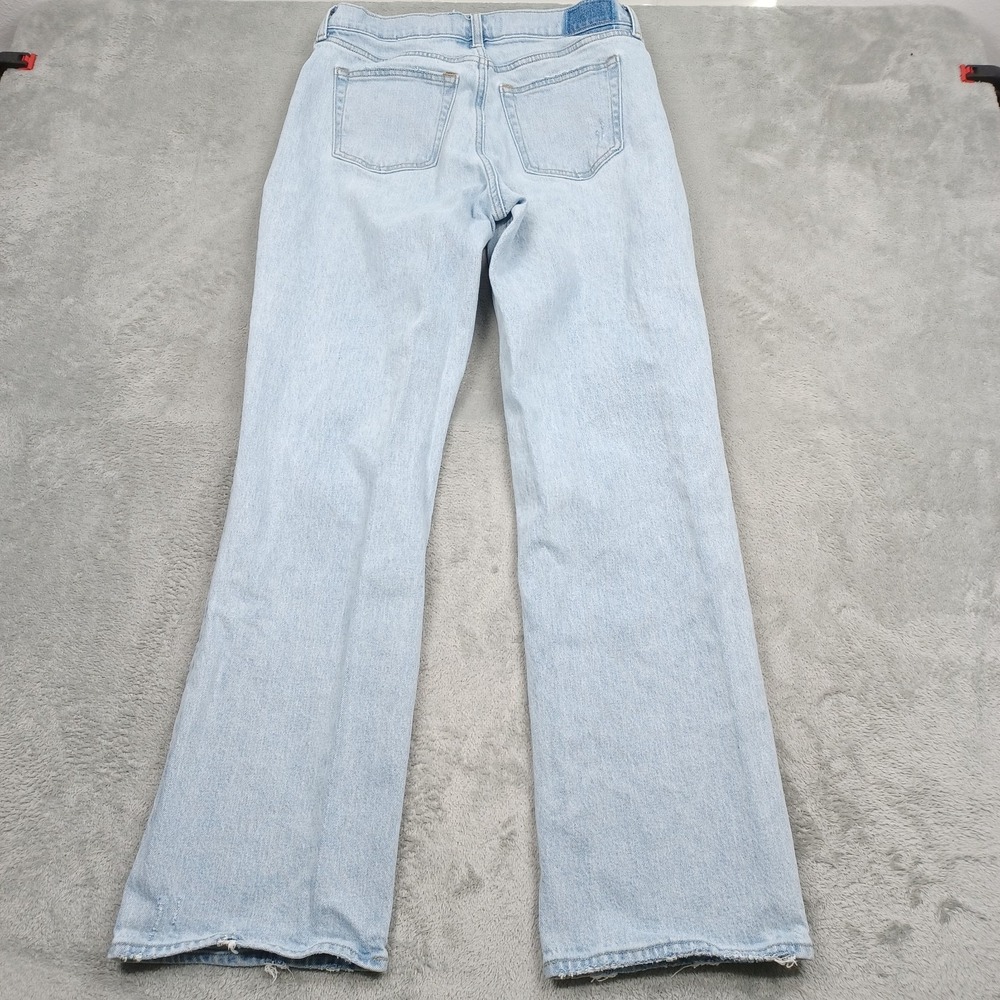 Abercrombie Fitch Jeans Womens 27 Blue Denim Baggy Low Rise Distressed - Picture 5 of 9